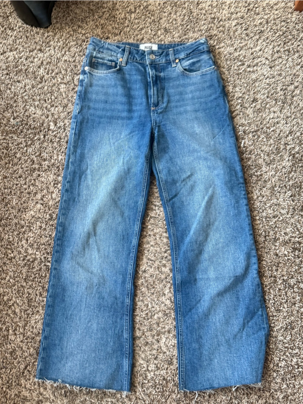 PAIGE Blue Wide-Leg Flare Jeans